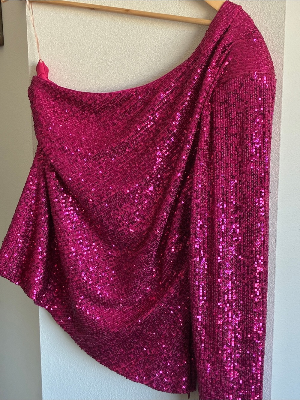 Trina Turk Bright Pink Sequin Top